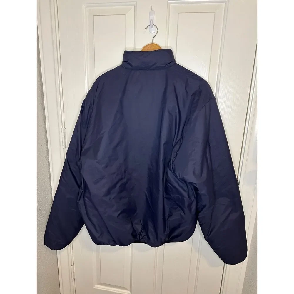 RARE VTG Polo Sport Ralph Lauren Reversible Puffer Quarter Zip Jacket Sz L Retro